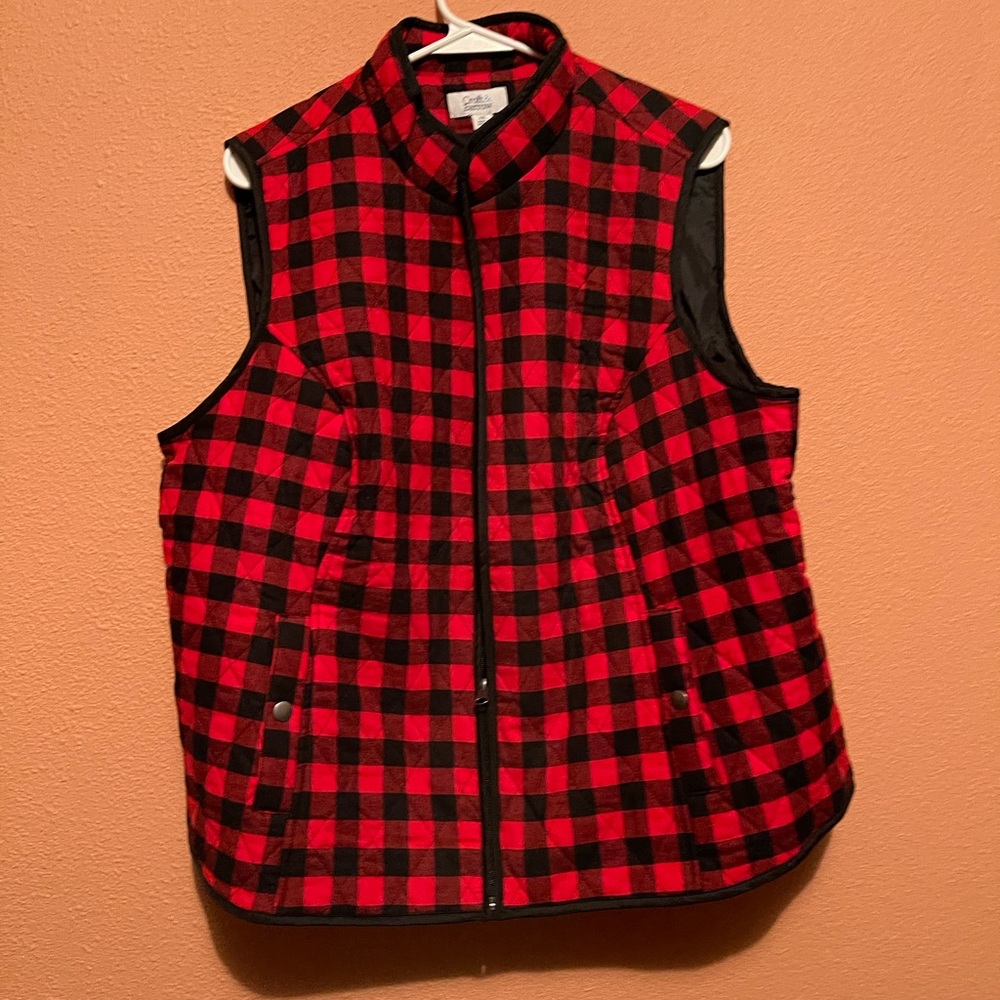 Croft and Barrow 2xl Buffalo plaid vest NWT